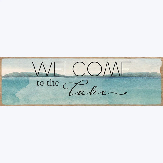 Wood Welcome To the Lake Wall Plaque