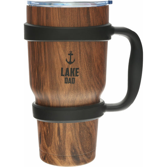 Lake Dad - 30 oz Stainless Steel Travel Tumbler with Handle